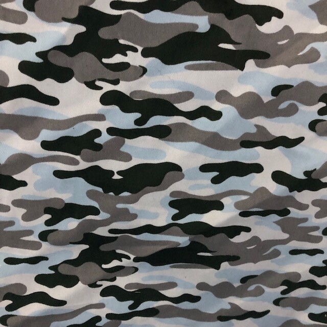 Blue Camo Cotton