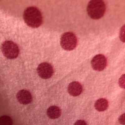 Pale Pink with Hot Pink Dots