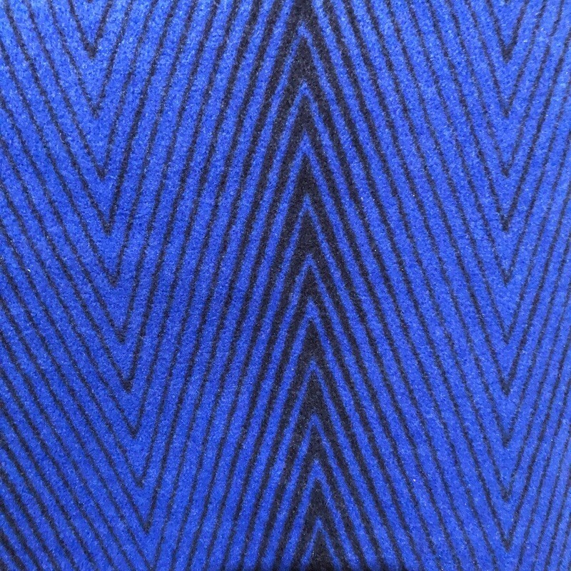 Royal with Black Stripes Polar Fleece