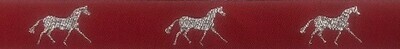 Horse Binding- Red/ Silver Horse