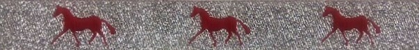 Horse Binding- Silver/Red Horse