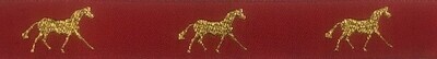 Horse Binding- Red/GoldHorse