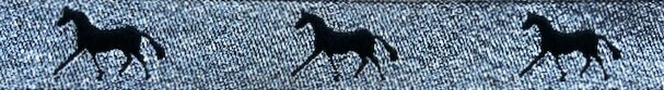 Horse Binding- Silver/ Black Horse