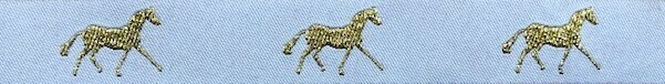 Horse Binding- White/ Gold Horse