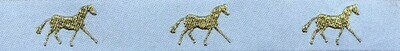 Horse Binding- White/ Gold Horse