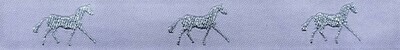 Horse Binding- White/Silver Horse