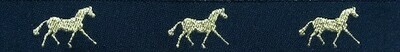 Horse Binding- Black/Gold Horse