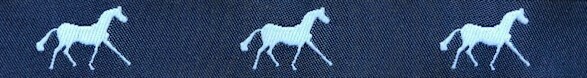 Horse Binding- Navy/White Horse