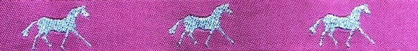 Horse Binding- Pink/ Silver Horse