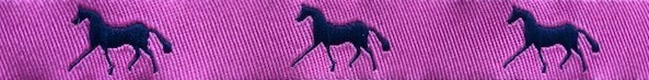 Horse Binding- Pink/Navy Horse