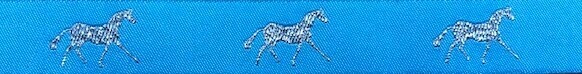 Horse Binding- Turquoise/ Silver Horse