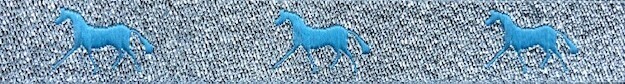 Horse Binding- Silver/Turquoise Horse