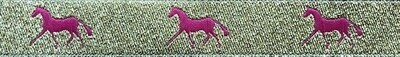 Horse Binding- Gold/Pink Horse