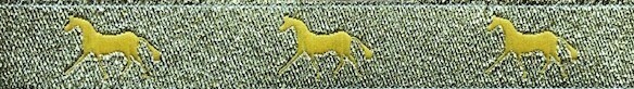 Horse Binding- Metallic Gold/ Gold Horse