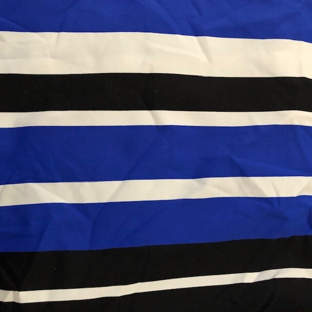 Royal/Black/White Stripe