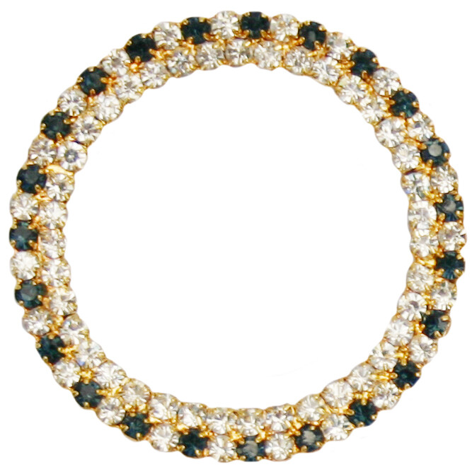 50mm Navy Double Row Ring