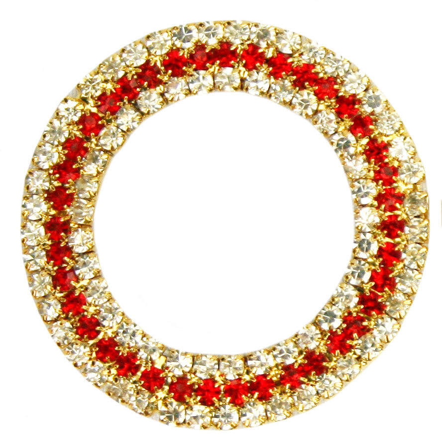 50mm Red Triple Row Ring
