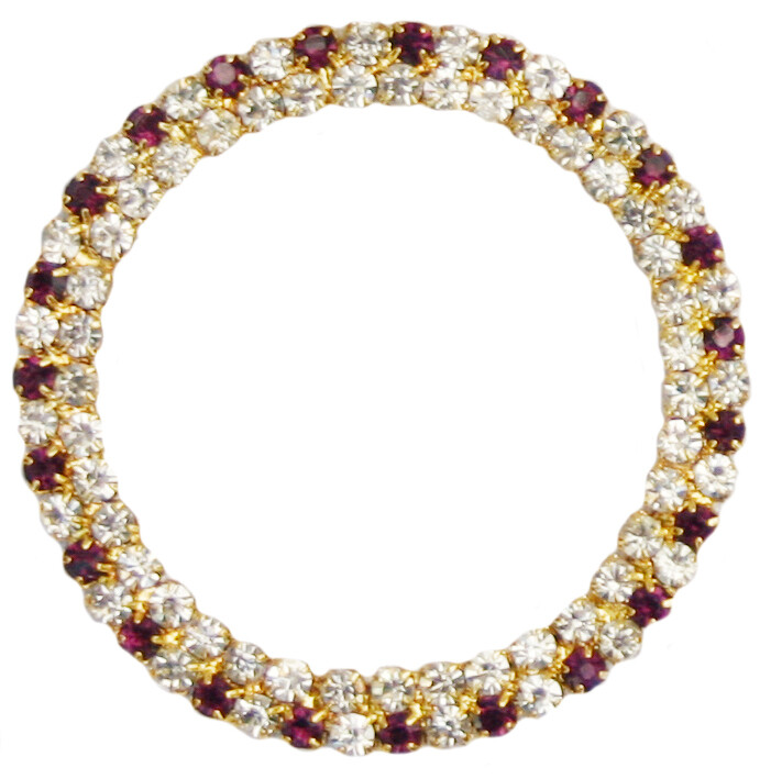 50mm Purple Double Row Ring