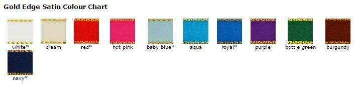 Gold Edge Satin Ribbon 3mm