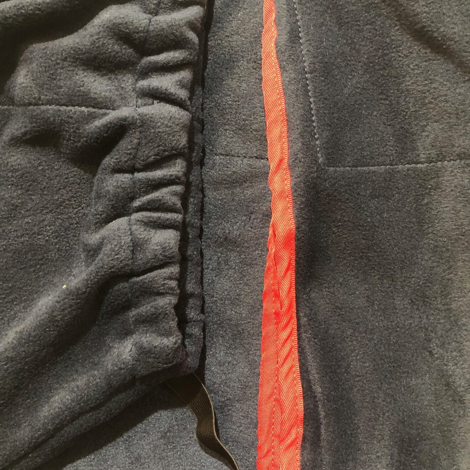 Polar Fleece Neck rug - Navy/Red binding (Small Pony Size)