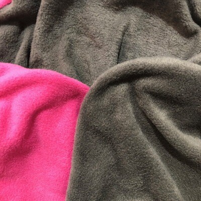 Polar Fleece Saddle Cover -Pink/grey