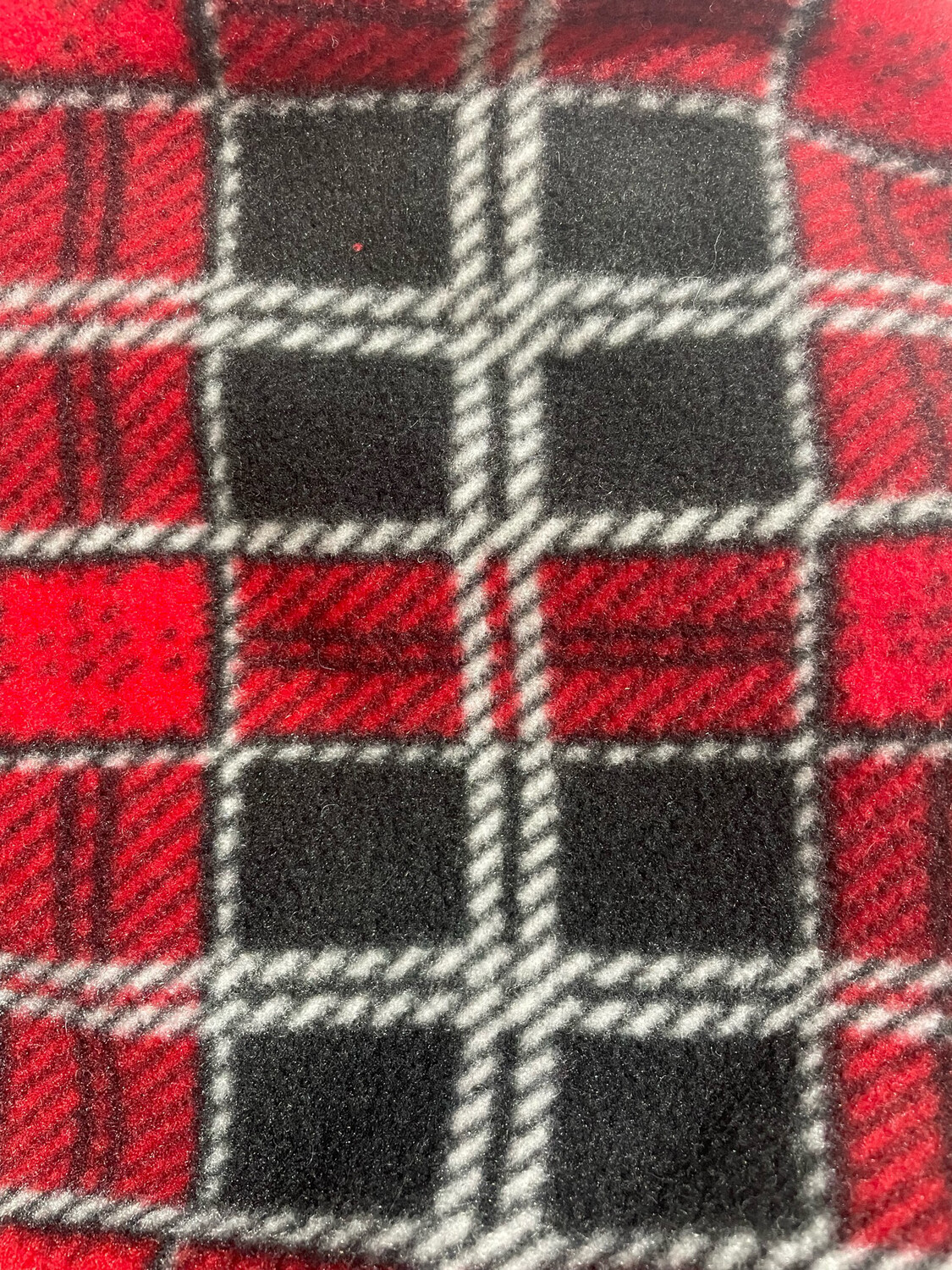 Polar Fleece Saddle Cover - Black/Red Check