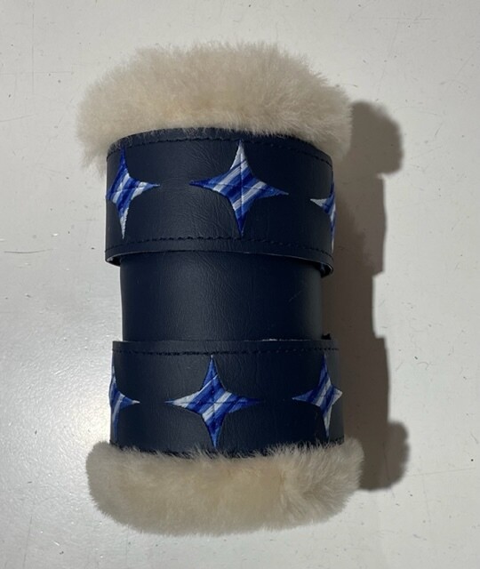 Sheepskin/Vinyl Embroidered Show Boots (Pony)