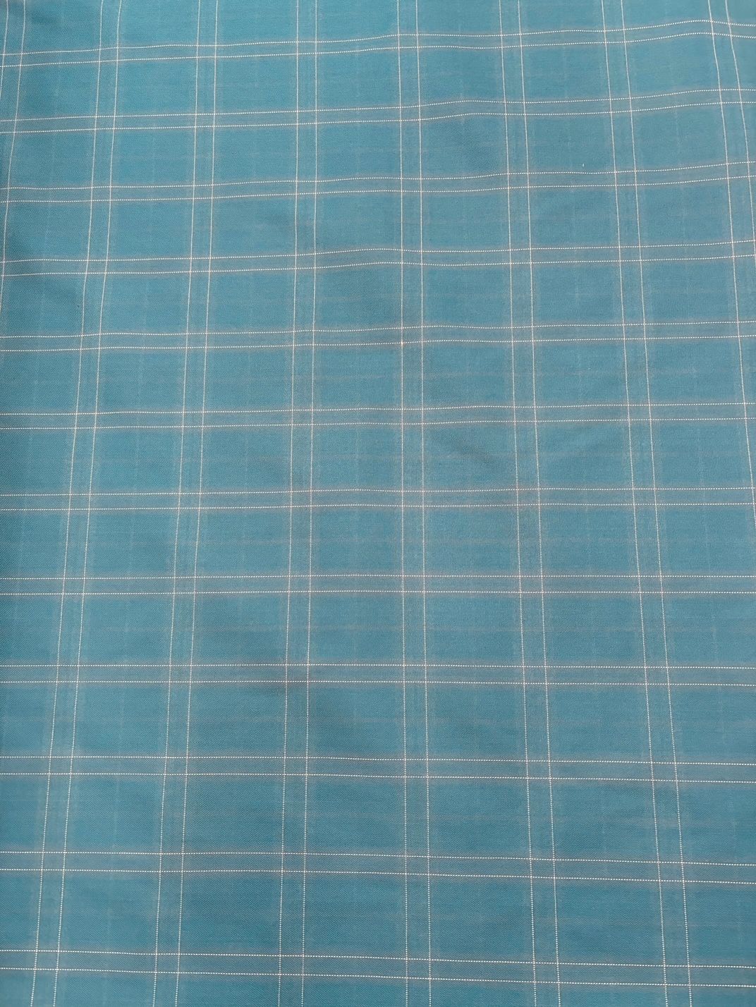 Teal with white check