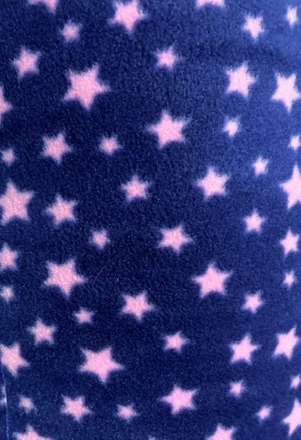 Navy with pink stars