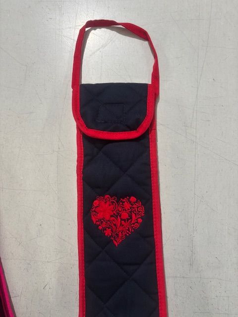 Quilted Cane Cover with embroidery