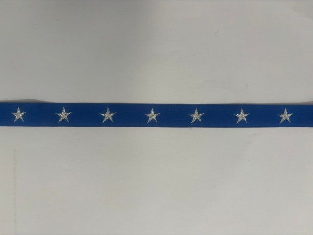 Star binding - Royal with Silver stars