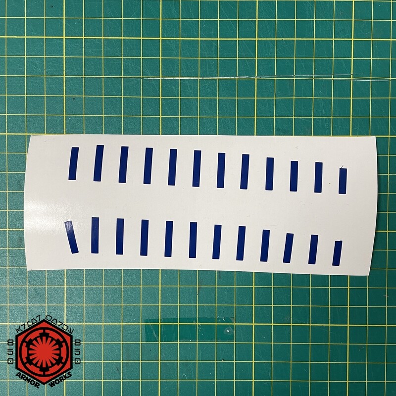 R1Tk Storm Trooper Helmet Blue Vent Vinyl Stickers