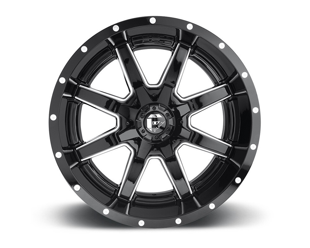 Fuel D610 Maverick 20x10 6x135/6x139.7 -24mm Gloss Black & Milled Wheels