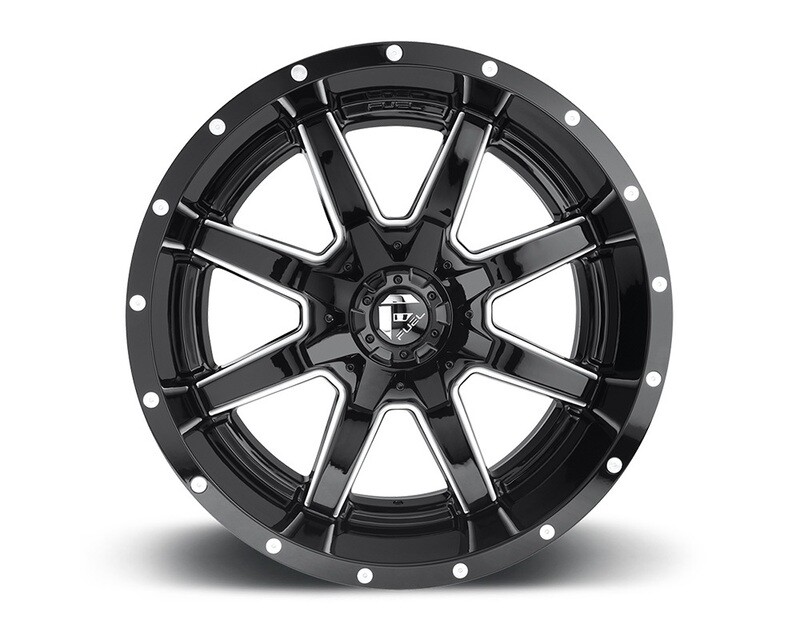Fuel D610 Maverick 20x10 6x135/6x139.7 -24mm Gloss Black & Milled Wheels