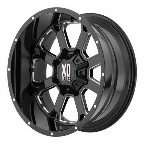 KMC XD825 Buck 25 20x10 5x139.7/5x150 -24mm Black/Milled Wheel