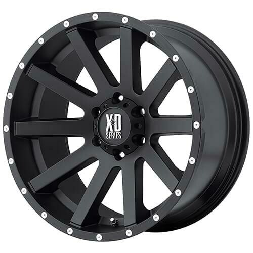 XD818 Heist 20x10 5x127 -24mm Matte Black Wheels