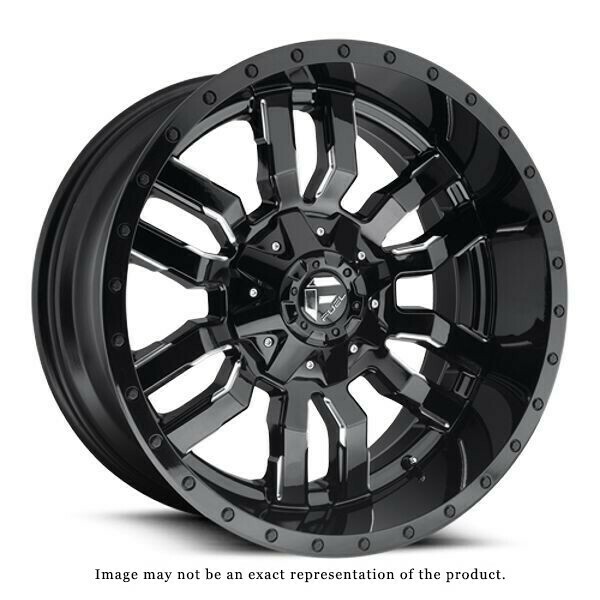 Fuel D595 Sledge 20x10 5x127/5x139.7 -18mm Gloss Black Milled Wheel