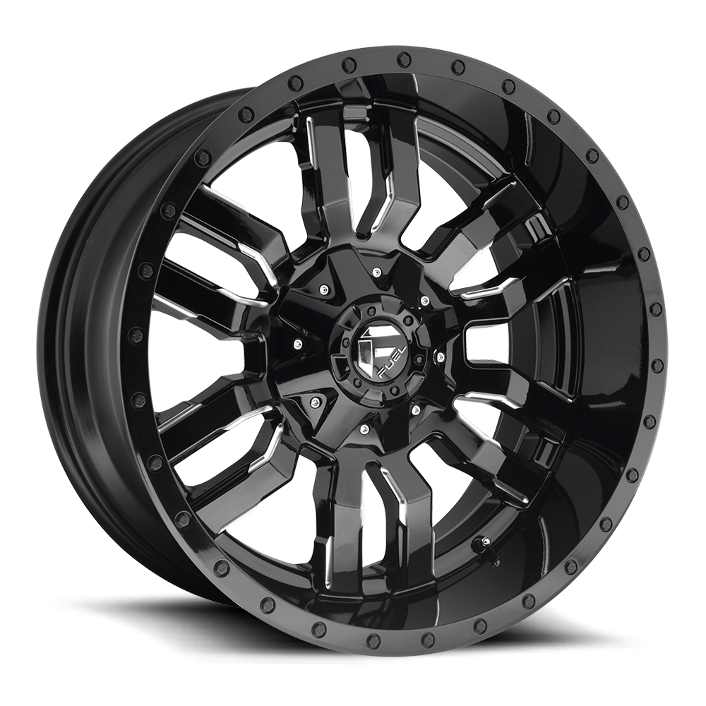 Fuel D595 Sledge 20x10 8x165.1 -18mm Black Milled Wheel