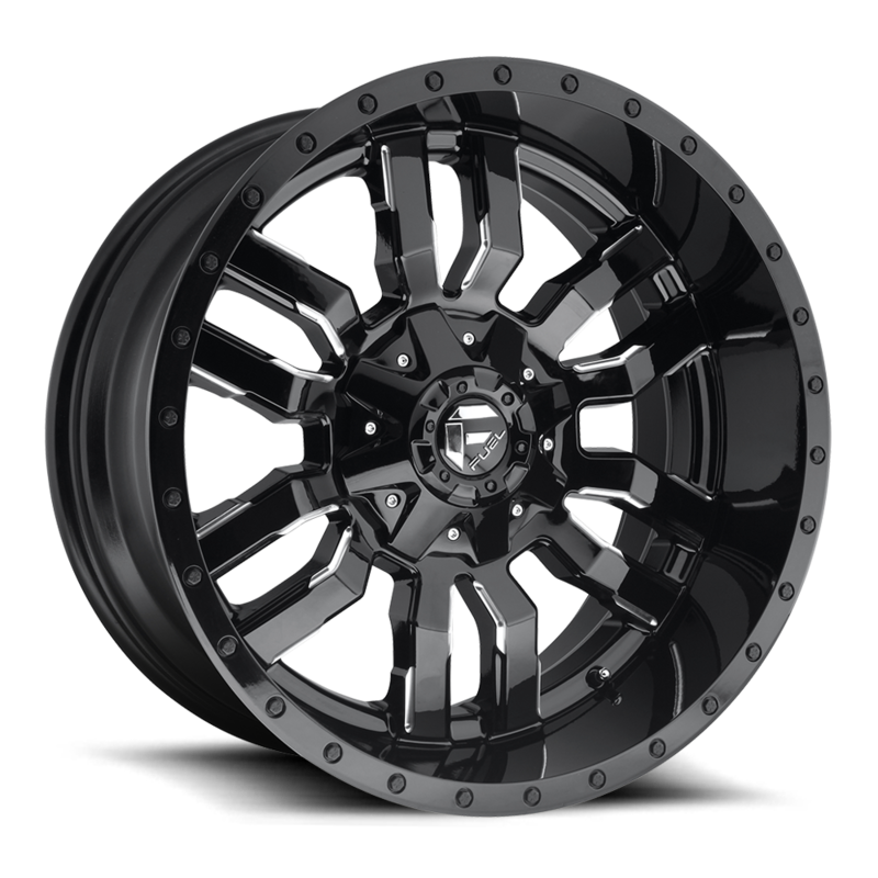 Fuel D595 Sledge 20x10 8x165.1 -18mm Black Milled Wheel