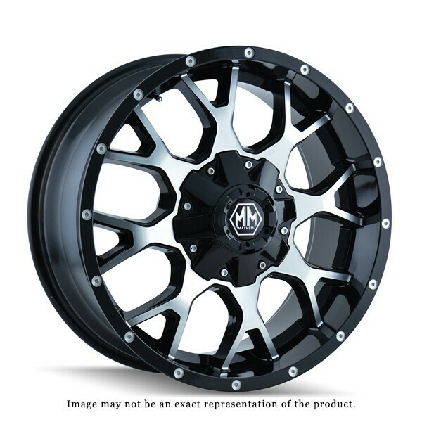 Mayhem Warrior 8015 20X9 5X150/5X139.7 0mm Black Machine Face Wheel