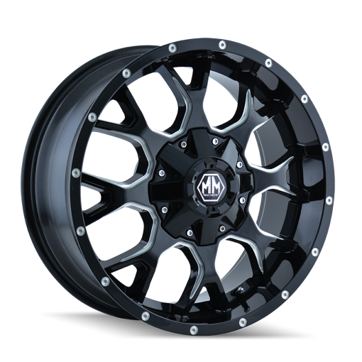 Mayhem Warrior 8015 20X9 8x180 0mm Black Milled Spoke Wheel
