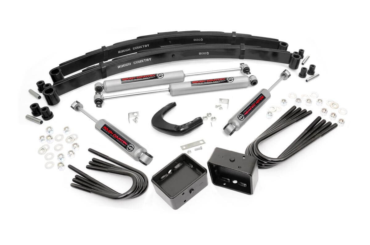 Rough Country 4 Inch Suspension Lift Kit With Lift Blocks For 1977-1991 Chevy/Gmc Half-Ton Suburban 4WD