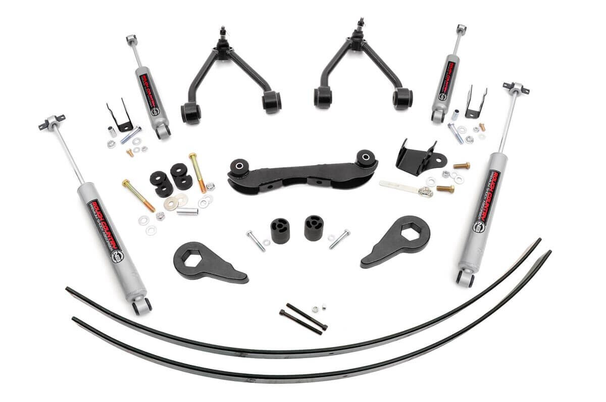 Rough Country 2-3 Inch Suspension Lift Kit (REAR ADD-A-LEAFS) For 1992-1999 Chevy 1500 & Gmc 1500 4WD