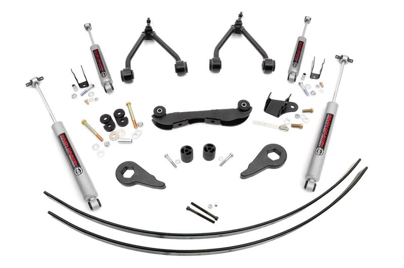 Rough Country 2-3 Inch Suspension Lift Kit (REAR ADD-A-LEAFS) For 1992-1999 Chevy 1500 & Gmc 1500 4WD