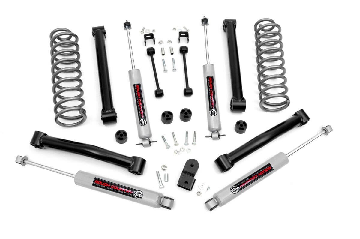 Rough Country 3.5 Inch Suspension Lift Kit For 1993-1998 V-6 Motor Jeep Grand Cherokee ZJ (6 Cyl) 4WD