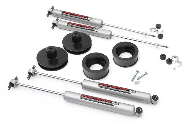 Rough Country 2 Inch Jeep Suspension Lift Kit For 97-06 Wrangler TJ/04-06 Wrangler TJ Unlimited 4WD