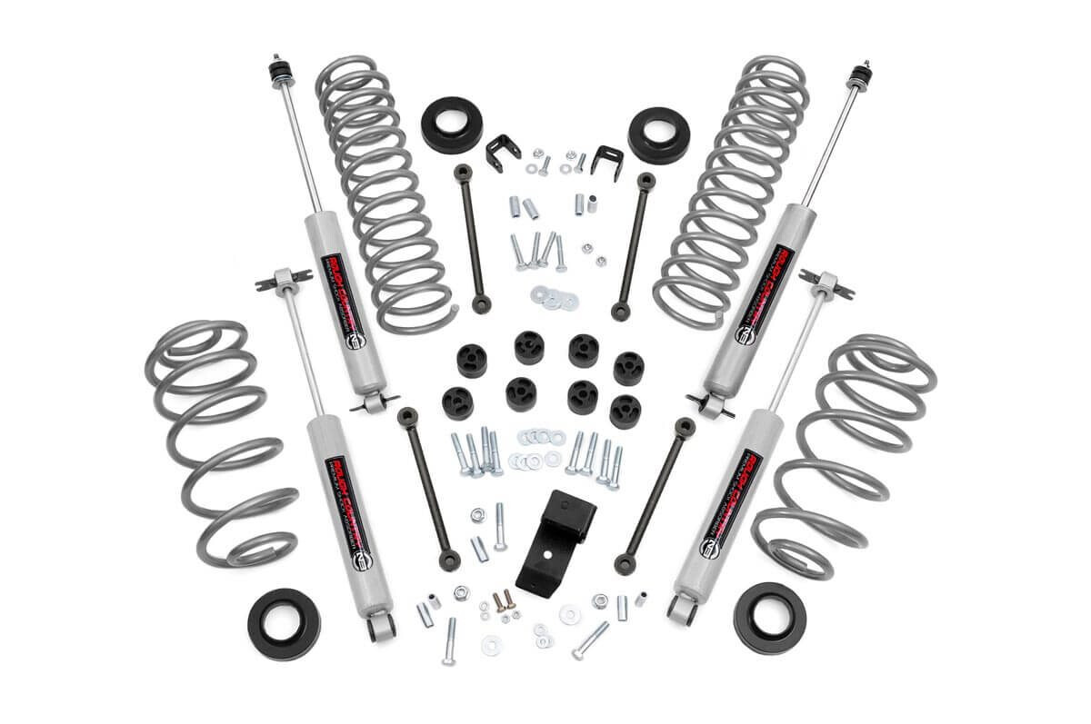 Rough Country 3.25 Inch Suspension Lift Kit For 97-02 Wrangler TJ (4 Cyl)