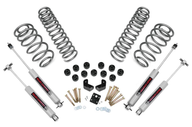 Rough Country 3.75 Inch Jeep Combo Lift Kit For 97-06 Wrangler TJ/ 04-06 Wrangler TJ Unlimited (4 Cyl)