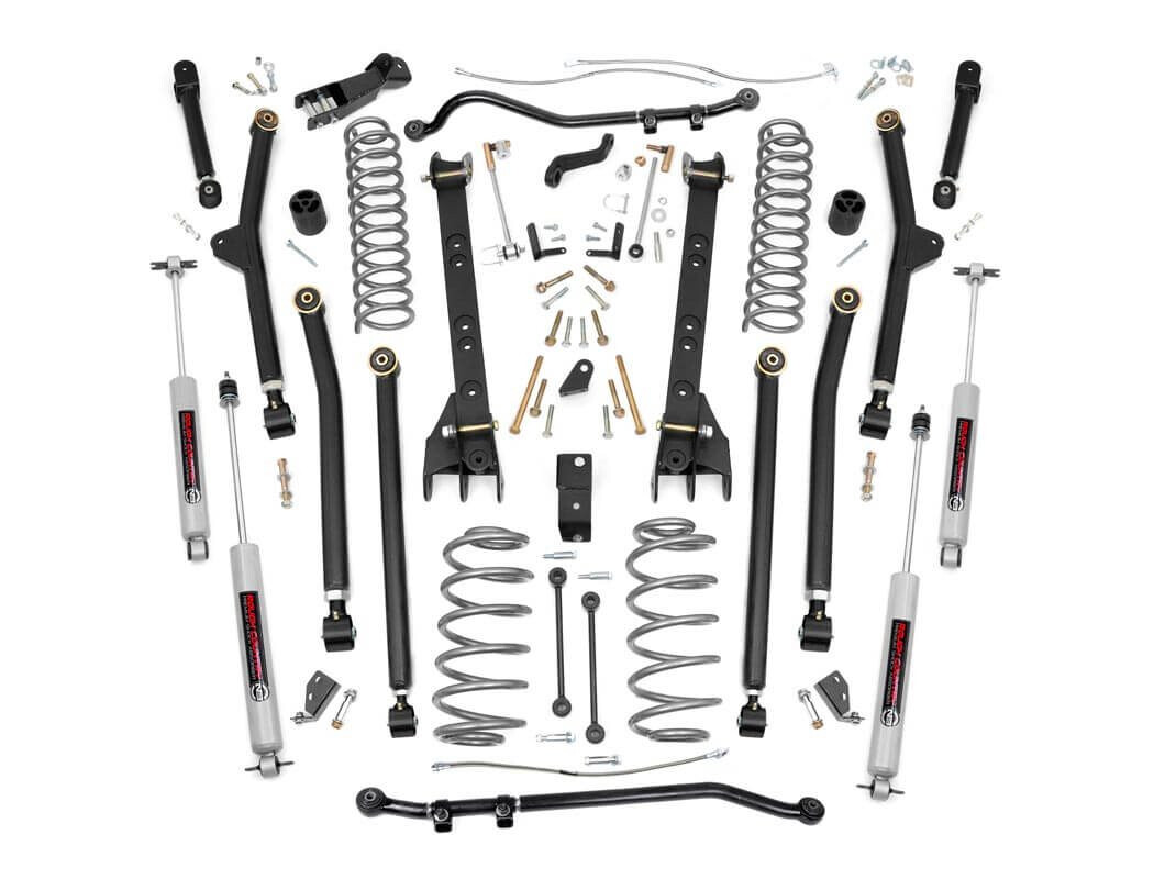 Rough Country 4 Inch Jeep Long Arm Suspension Lift Kit For 97-06 Wrangler TJ