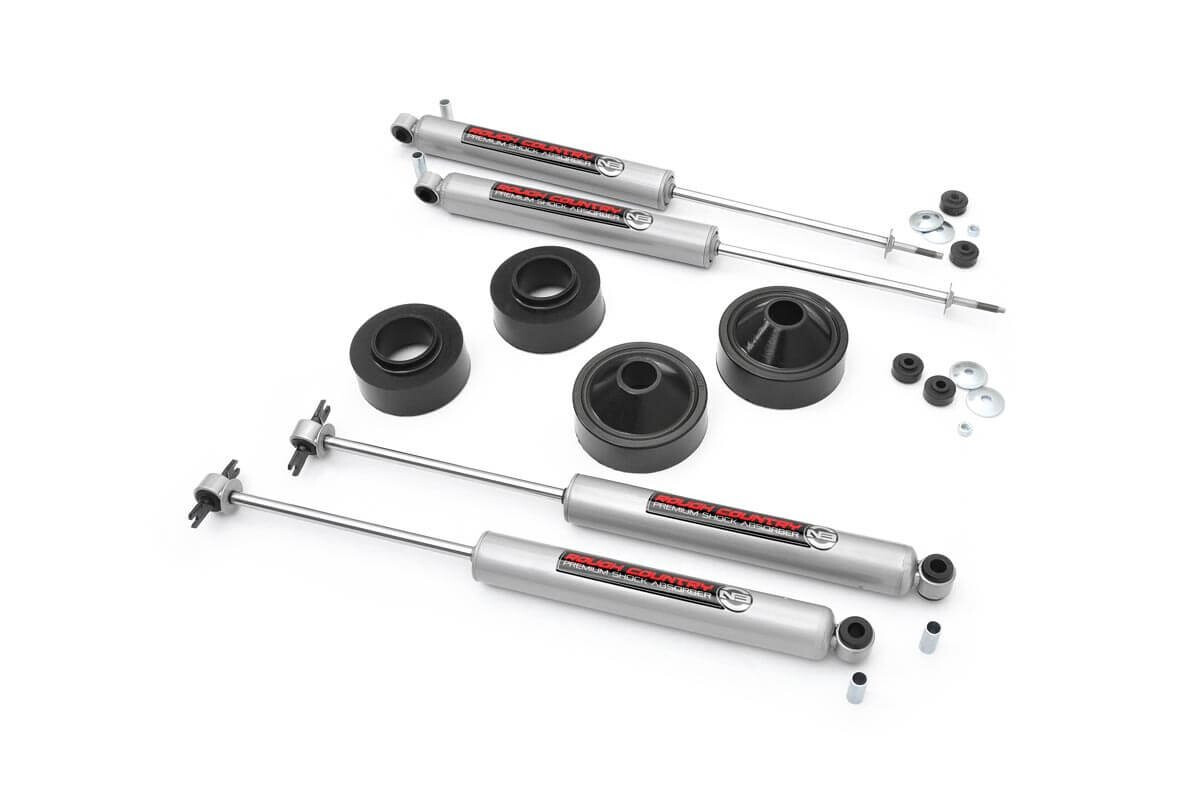 Rough Country 1.75 Inch Jeep Suspension Lift Kit For 07-18 Wrangler JK